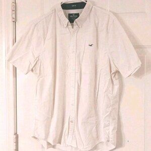 Hollister California Epic Flex Stretch Slim Fit Shirt Men's XL White